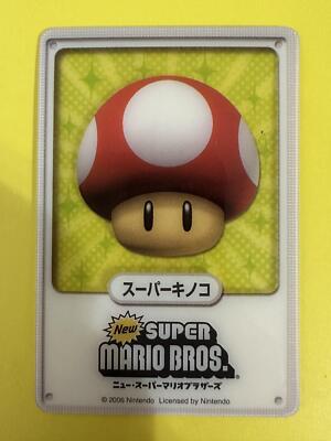 Super Mushroom Super Mario Bros Clear Card 2006 Very Rare japanese F/S