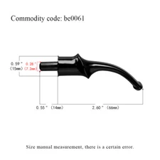 MUXIANG Bent Pipe Stem Mouthpiece For 3mm Filter Briar Freehand Tobacco Pipe DIY