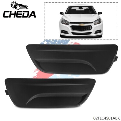 2 Pcs Left and Right Side Fog Light Cover Fit For 2013-2016 Chevrolet Malibu