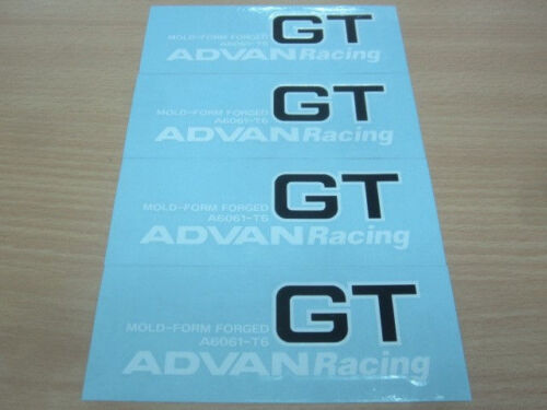 JDM Brand New 4pc Sticker Decals 18-20 inch Rims Wheels Advan Racing GT Forged - Picture 1 of 9