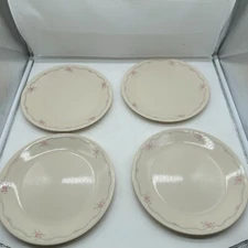 Corning Corelle English Breakfast 10.25" Dinner Plates - Pink Floral Blue  (4)