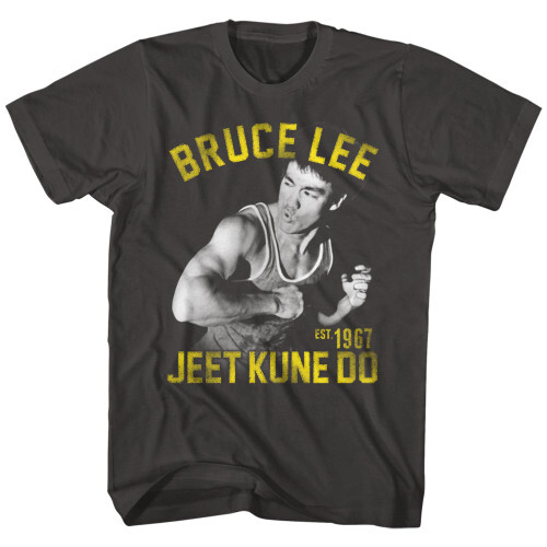 Bruce Lee Action Bruce Smoke Adult T-Shirt - Picture 1 of 3