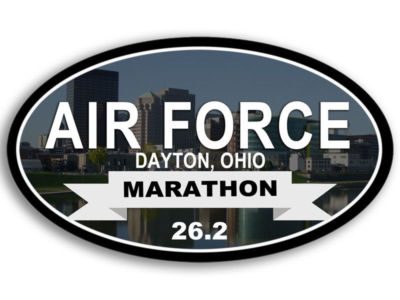 10cm Autoaufkleber Sticker Decal Laptop Air Force Dayton Ohio 26.2 Marathon F240