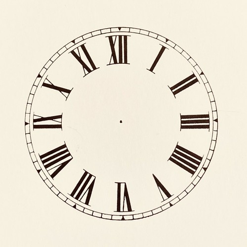 New Replacement Roman Clock Dials Faces Strong Card Paper - Sizes 50mm - 295mm - Picture 2 of 36
