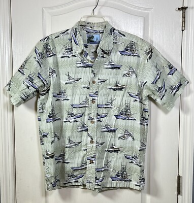 Chemise Manches Longues Guy Harvey AFTCO - Camo Poisson Rouge, Taille M (occasion)