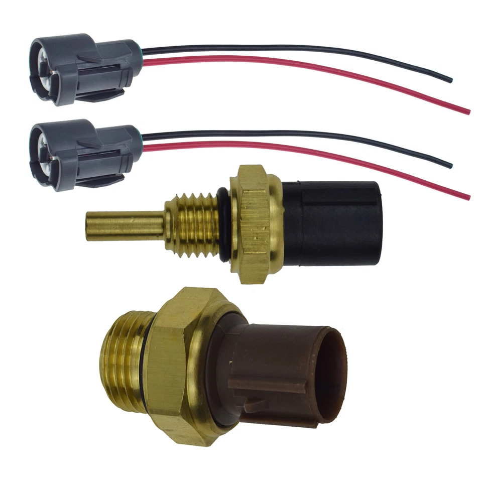 Engine Coolant Fan Temperature Sensor & Switch +Connectors Set For Honda Accord - Image 3 of 4