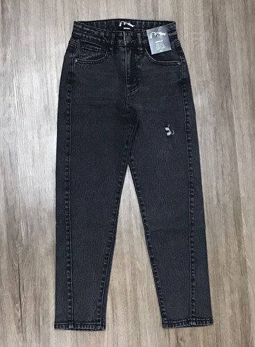 Girls' High-Rise Girlfriend Denim Jeans art class Black Wash size 10 - Picture 3 of 6