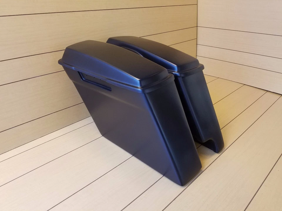 ALFORJAS ESTIRADAS 4" ESCAPE 2 EN 1 Y TAPAS PARA HARLEY DAVIDSON 89-2013 Foto 2 de 4