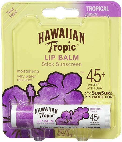4 X Hawaiian Tropic Lip Balm Tropical Flavor Broad Spectrum Sunscreen