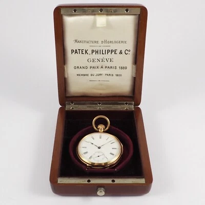 PATEK PHILIPPE Viertelrepetition 18ct komplizierte Taschenuhr mit PP Etui - Bild 1 von 4