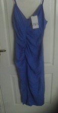 ZARA WOMENS BLUE DRESS (SIZE LARGE) BRAND NEW WITH TAGS