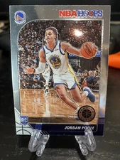 2019-20 NBA Hoops Premium Stock Jordan Poole RC Base #223 Warriors Rookie