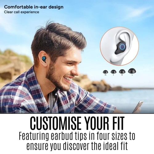 Kogan A45 Pro Wireless Active Noise Cancelling Earphones Headphones Earbuds New - Picture 7 of 12
