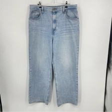 LEVI'S Womens High Waisted Straight Jeans Size 32 Style A0092-0002 light wash
