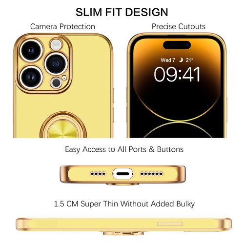 For iPhone 15 14 13 12 11 Pro Max Shockproof Kickstand Ring Rugged Case Cover - Picture 132 of 199