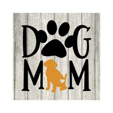 Dog Mom Beagle Pets Rustic Farmhouse Style White Wood Sign Wall B3-12120001057
