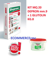 KIT 20 PANNELLI ISOLANTI DEPRON 125X80CM H9mm + COLLA ADESIVO 8KG GLUTOLIN HS