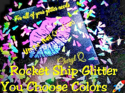 ROCKET SHIP Shape Glitter~U Pick~Nail Acrylic Gel Body Art Face Festival Craft