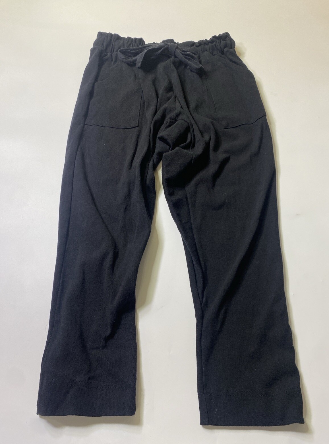 Free People Beach Womens S Black Knit Pull On Wide Leg Paper bag Pants Coastal