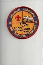 2003 Zane Trace Fall Camporee Disability Awareness patch