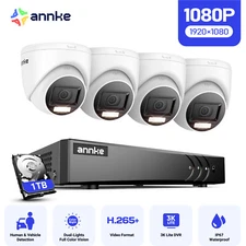 ANNKE 3K Lite 8CH DVR 1080P Video CCTV Security Camera System AI Color Night 1TB