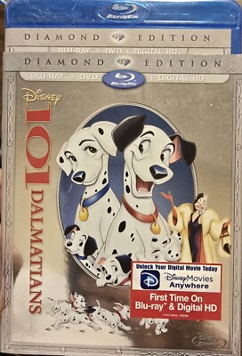 Disney 101 Dalmatians Diamond Edition (Blu-ray, 1961) STILL SEALED & NEW