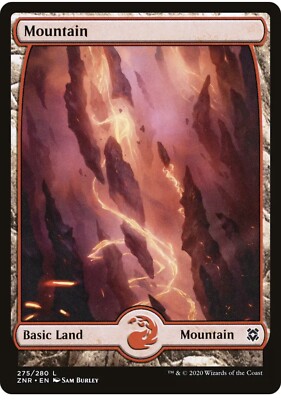 10 X Mountains Random Art ZNR MTG Zendikar Rising FULL ART LAND NM/M