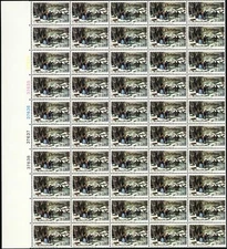 Christmas Currier and Ives Sheet of 50 of Fifty 13 Cent Stamps Scott 1703