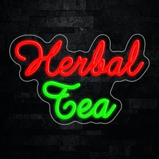 Herbal Tea LED Neon Sign 17"L x 11"H #33164