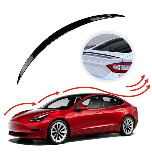 1.2M Universal Car Rear Trunk Spoiler Lip Roof Tail Wing Black Trim Accessories - Picture 9 of 11
