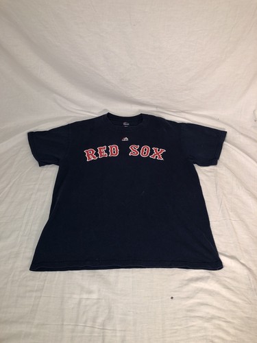 Men’s Majestic Boston Red Sox Dustin Pedroia Graphic SS Shirt Size Medium