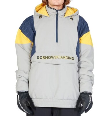 2023 NWT Mens DC Transition Reversible Anorak $180 S Wild Dove Gray coat snow