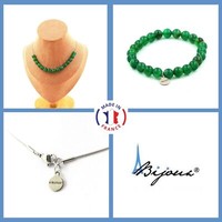 Steine Und Mineralien. Schmuckset Armband Halskette 15 Perlen GrüNer Achat 8 Mm.