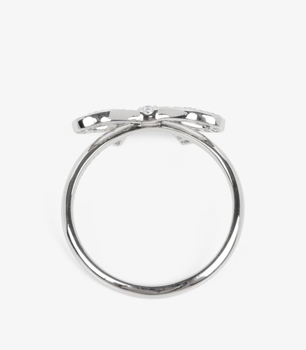 Tiffany & Co. Diamond Set Platinum Bow Ring Size M - Picture 5 of 6