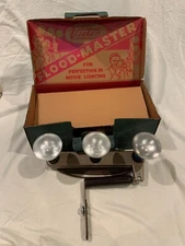 Victor L 3 Floodmaster 3 Light Movie Lighting Original Display Box Working - 7