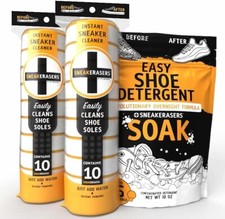 SneakERASERS Instant Sole and Sneaker Cleaner  16 Scoops and 20 piece cleaners