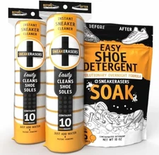 SneakERASERS Instant Sole and Sneaker Cleaner  (16 Scoops) and 20 piece cleaners