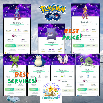 Pokémon  Go  Shiny gigantamax Dark Skies Background Max Final-Trade 20k    