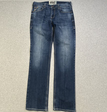 ariat m7 rocker straight jeans mens 34x36 blue denim western workwear cowboy