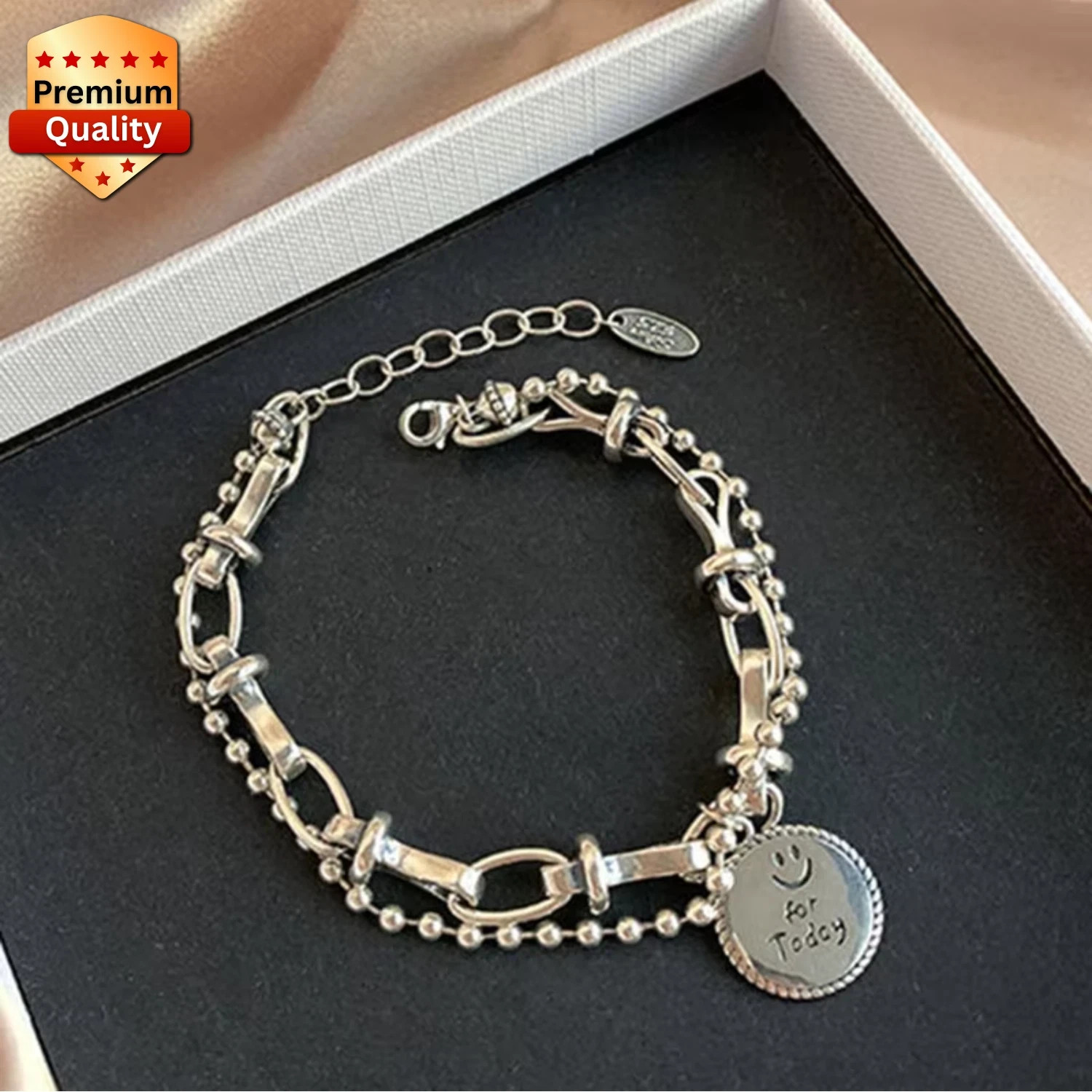 Solid 925 Sterling Silver Bracelet for Women | Vintage Handmade Simple Bangle