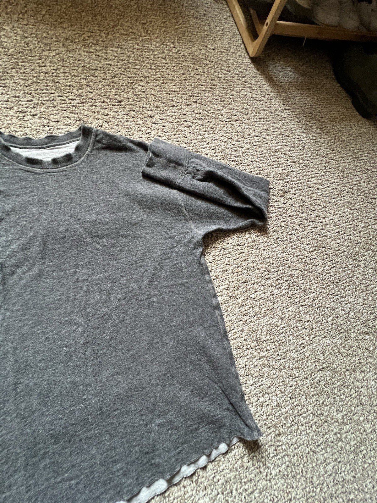 LL Bean Wool Blend Gray Base Outer Layer Long Sle… - image 3