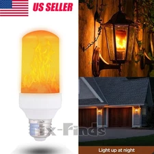 E27 LED Flicker Flame Light Bulbs Dimmable 4 Modes Simulated Nature Fire Effect