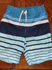 Boy s Old Navy Trucks In Blue Stripes Size Large 10-12 Drawstrings And Elastic