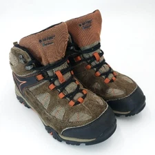 Hi-Tec Altitude Lite I WP Jr Leather Hiking Boots Boy Brown Orange Size 4