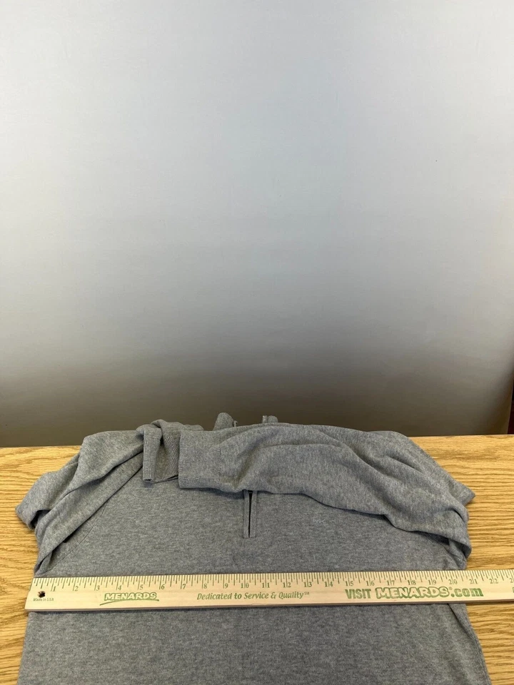 Suéter Michael Kors 1/2 Cremallera Para Hombre Talla M Gris Cuello Simulado Mangas con Puños Foto 3 de 4