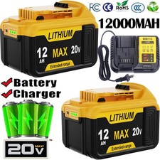 12.0AH For DeWalt 20 V Max Lithium Ion Battery DCB206 DCB205 DCB204 DCB200