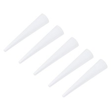 Silicone Rubber Tapered Plug 0.8mm to 3.2mm Solid White for Lab Use 20 Pieces