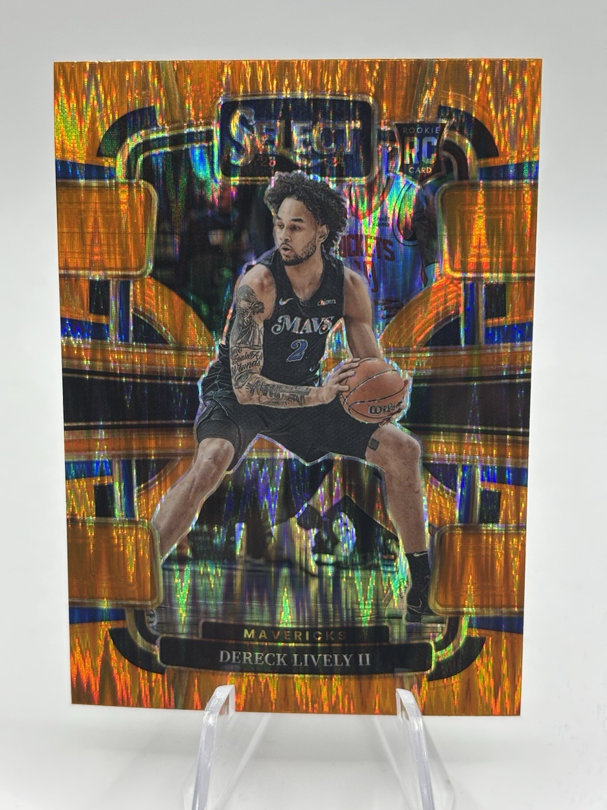 2023-24 Panini Select Concourse Orange Flash Prizm Dereck Lively II RC #76