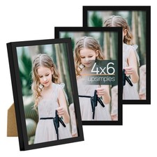 upsimples 4x6 Picture Frame Set of 3, Made of High Definition Glass for 4 x 6...