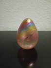 Vintage OBG Pink Metalic  Iridescent Easter Egg Shaped Paperweight 1990 — photo 4